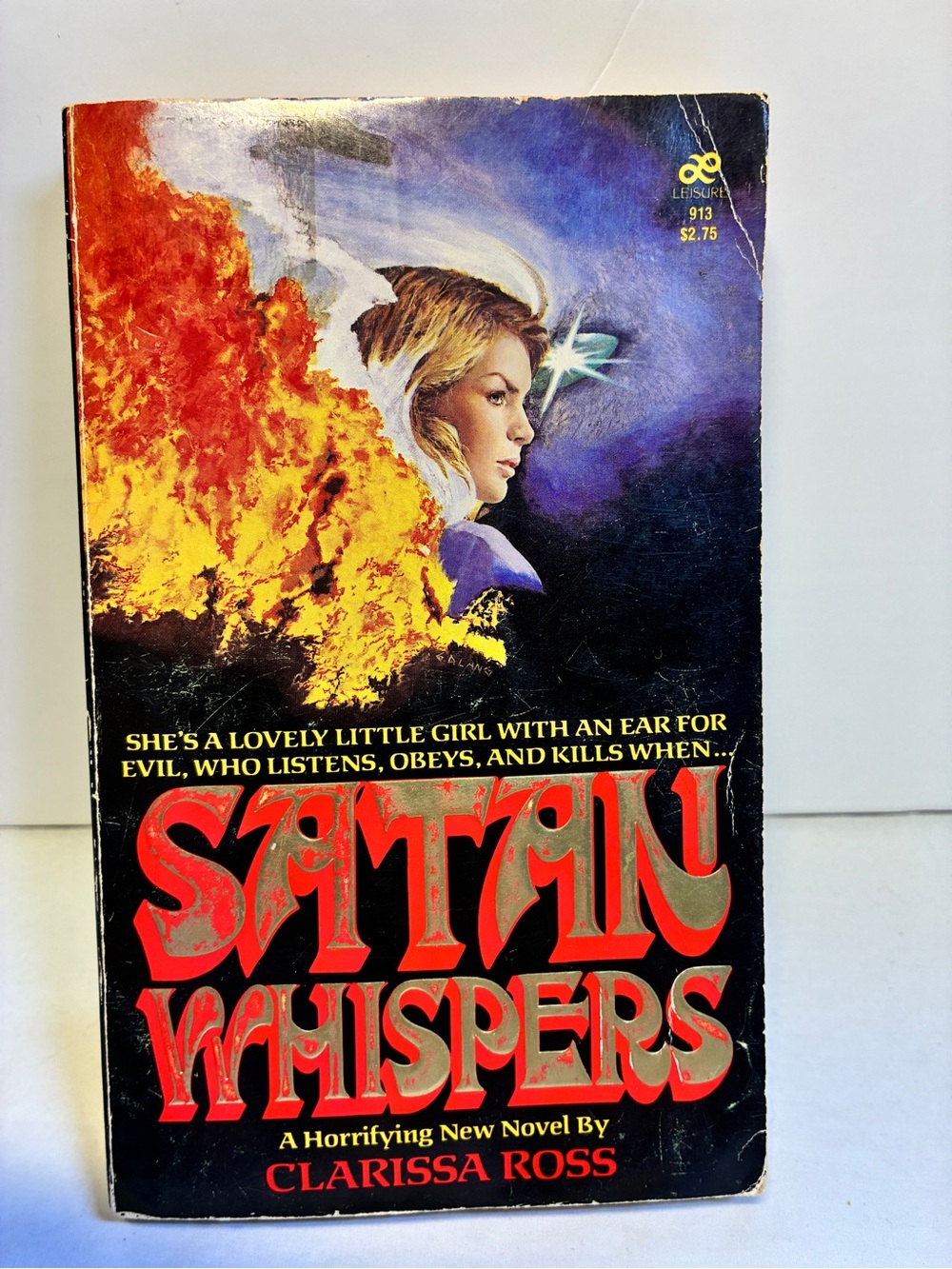 Vintage Horror Paperback Satan Whispers by Clarissa Ross - Leisure 0913 - 1981